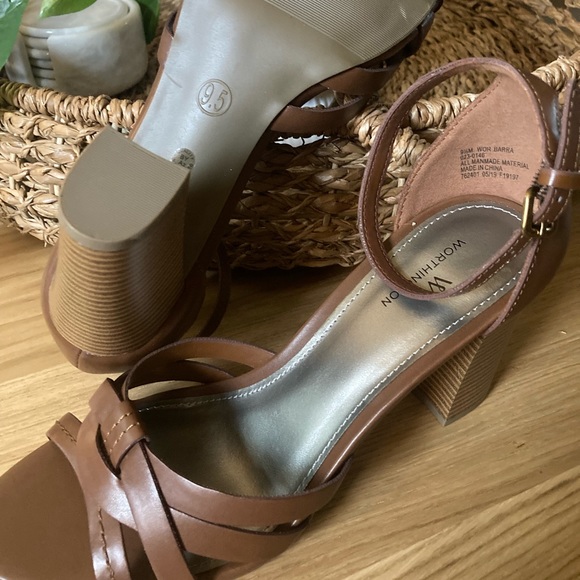 NEVER WORN Brown Leather Strappy High Heels.. - Picture 2 of 4